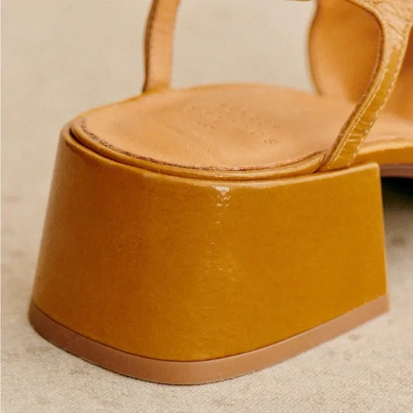 Brand new Sézane Women's Orche color Leather Paula Babies shoes - Picture 5 of 12